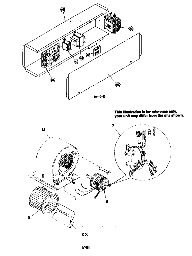 Control box/blower assembly