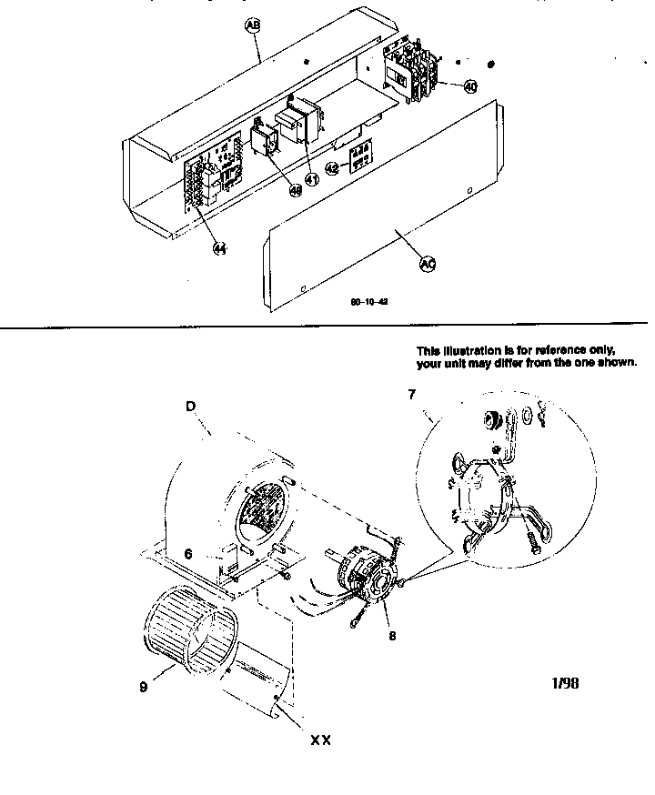 Control box and blower assembly