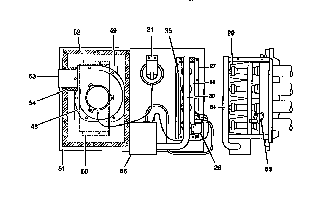Gas heat section