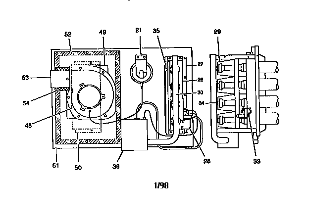Gas heat section