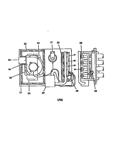 Gas heat section