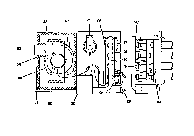 Gas heat section