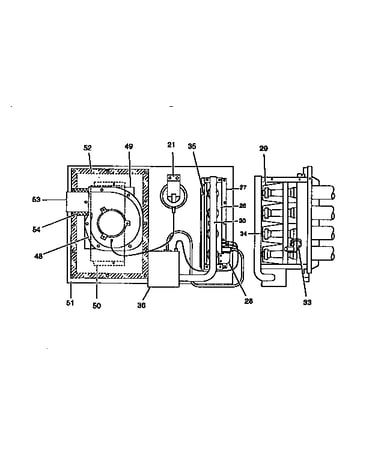 Gas heat section