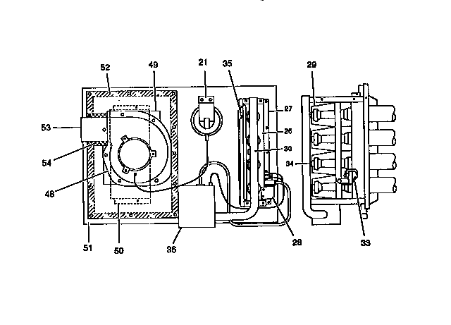 Gas heat section