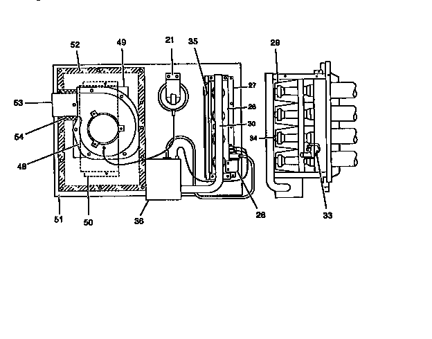 Gas heat section