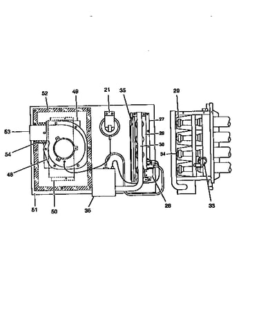 Gas heat section