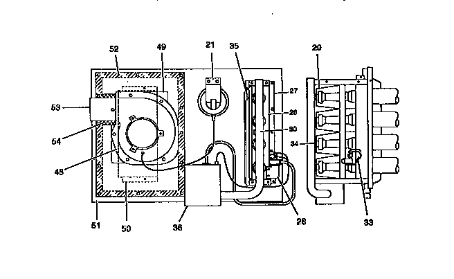 Gas heat section