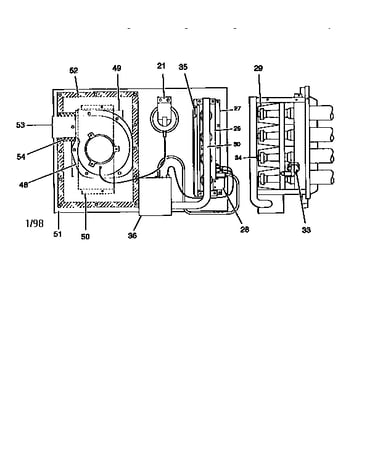 Gas heat section