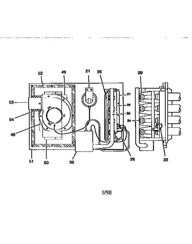 Gas heat section