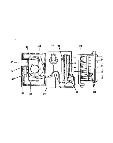 Gas heat section