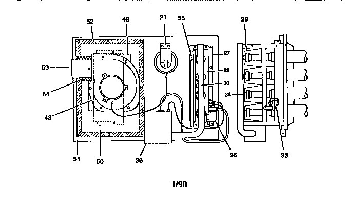 Gas heat section