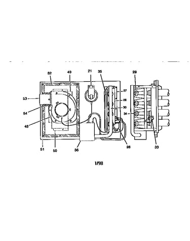 Gas heat section