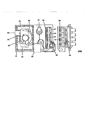 Gas heat section