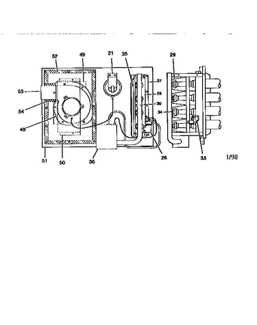 Gas heat section