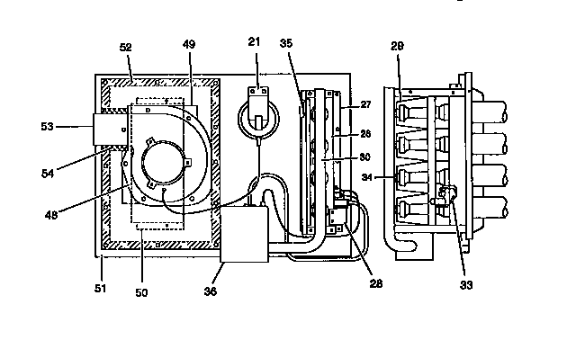 Gas heat section
