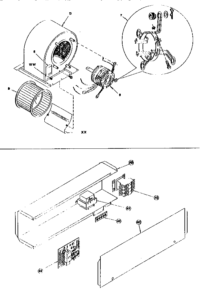 Blower and control box assemblies