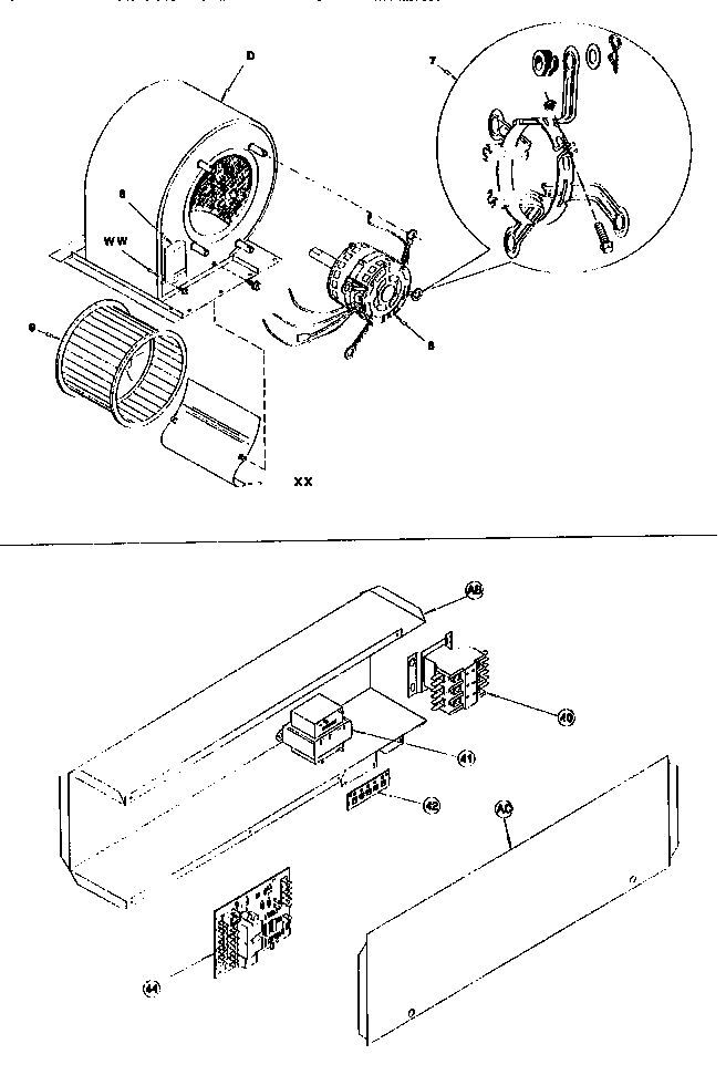 Blower and control box assemblies