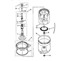 Kenmore 11028974890 agitator, basket and tub diagram