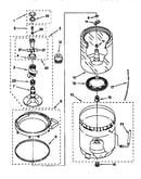 Agitator, basket, and tub