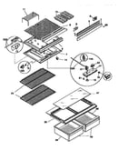 Shelves and divider block