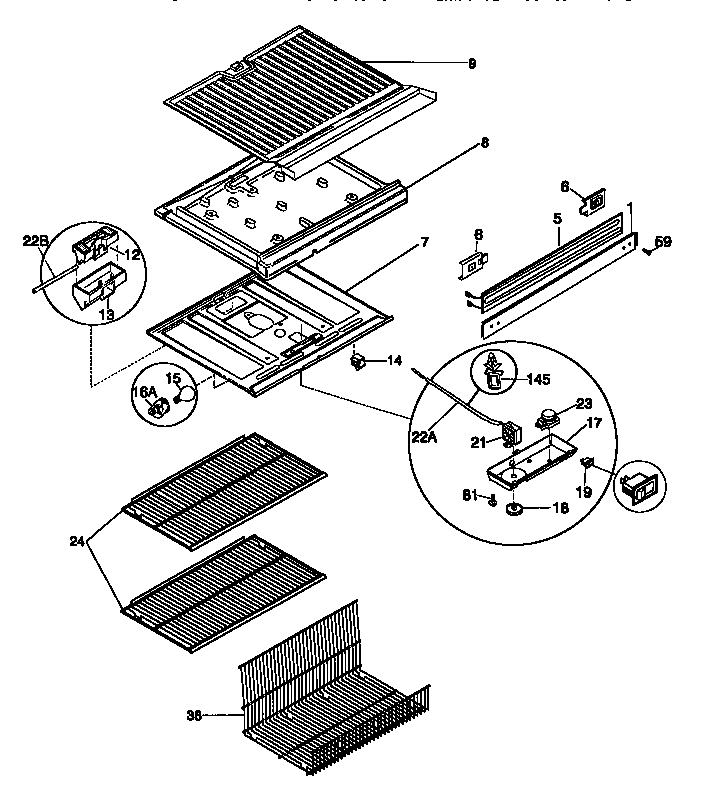 SHELVES AND ACCESSORIES