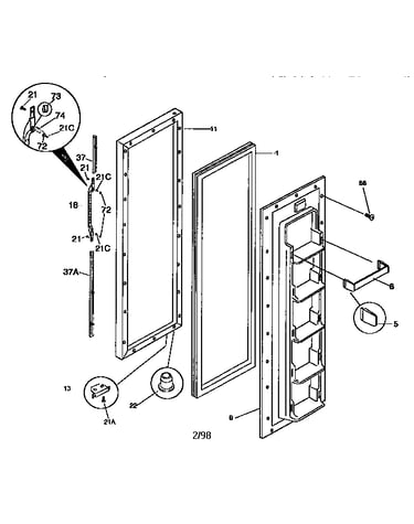 Freezer door