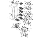 Kenmore 25348022890 shelves and accessories diagram