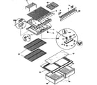 Kenmore 25369802891 shelves and accessories diagram