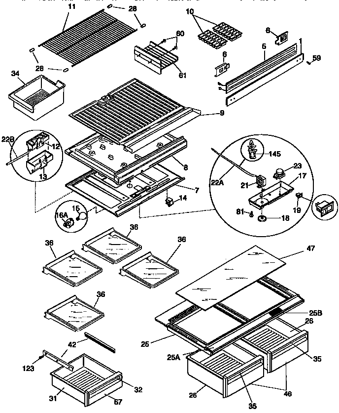 SHELVES AND ACCESSORIES