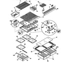 Kenmore 25368847791 shelves and accessories diagram