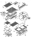 Shelves and divider block