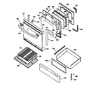 GE JGBP85AEA1AA door & drawer parts diagram