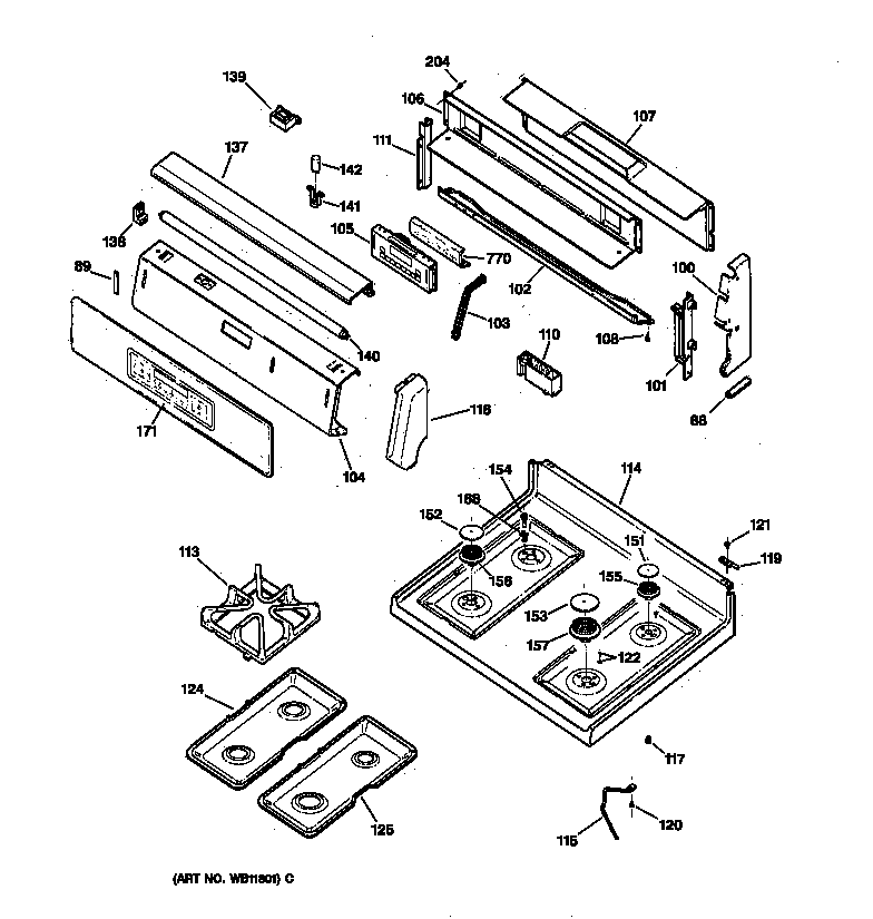 CONTROL PANEL & COOKTOP