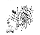 Frigidaire FSG747GC front panel/lint filter diagram