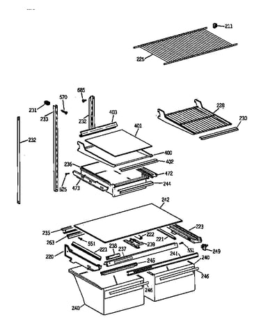 Shelf parts