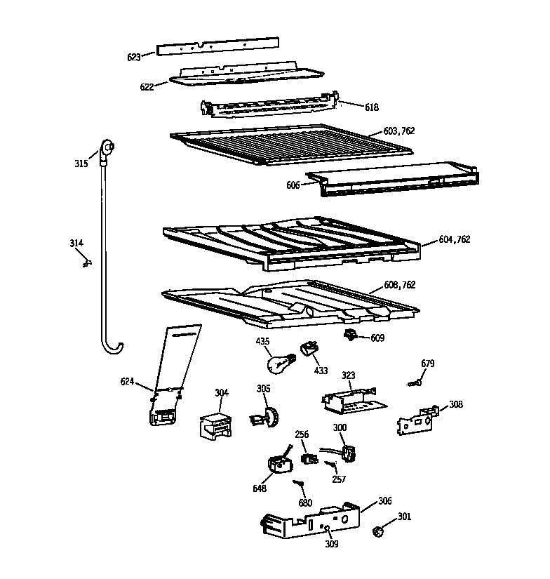 Compartment separator parts