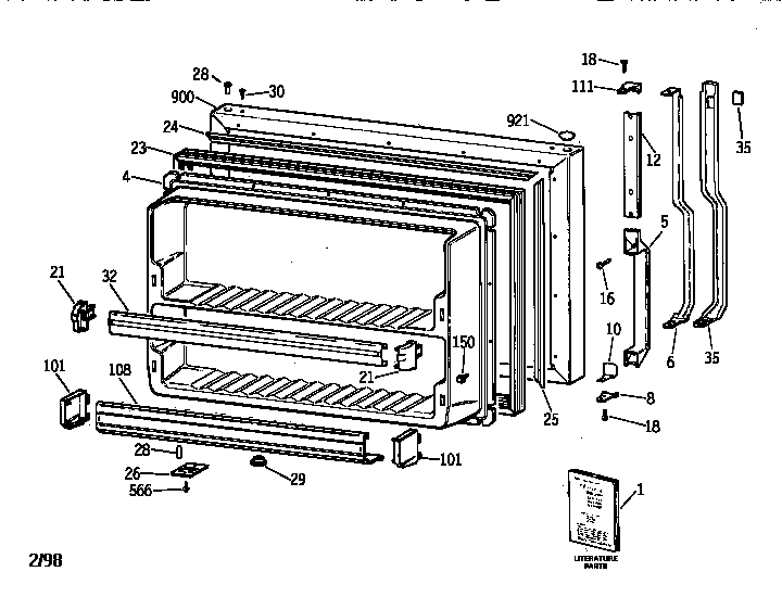 Freezer door