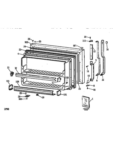 Freezer door