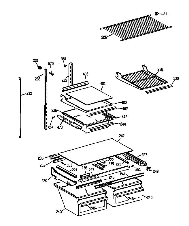 Shelf parts