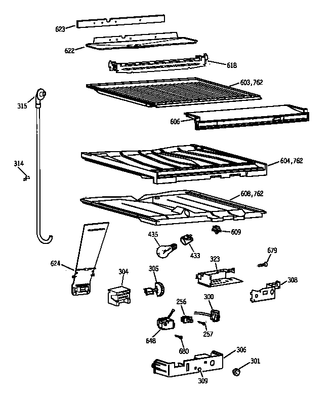 Compartment separator parts