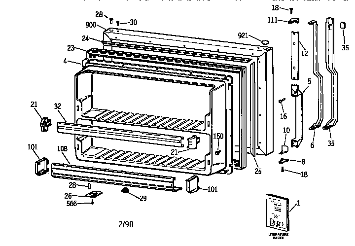 Freezer door