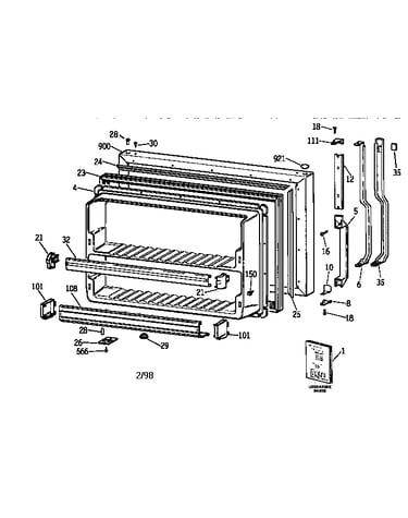 Freezer door