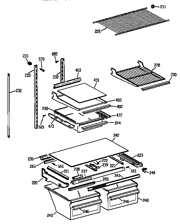 Shelf parts