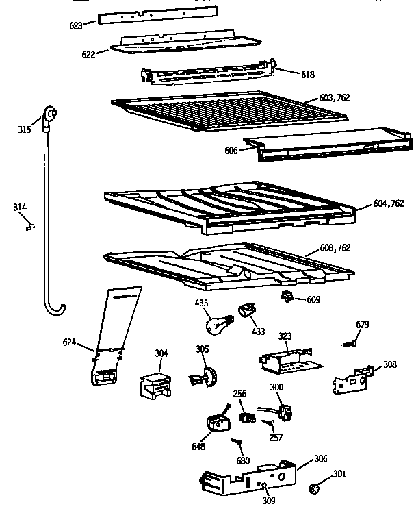 Compartment separator parts