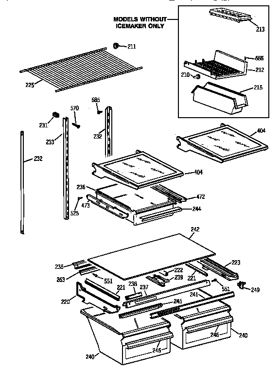 Shelf parts