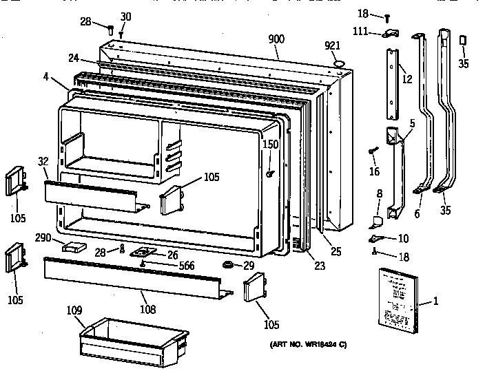 Freezer door