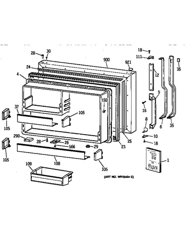 Freezer door