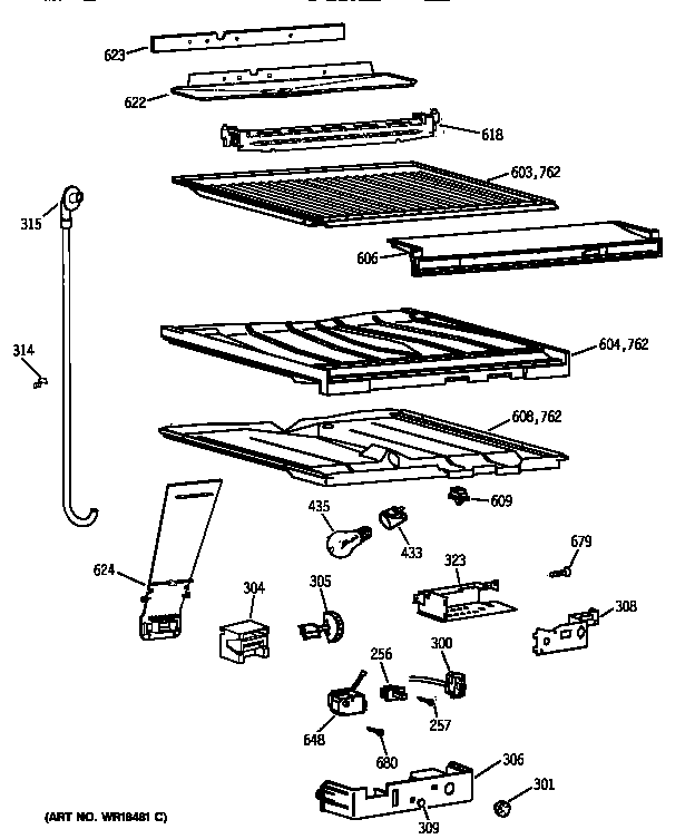 Compartment separator parts