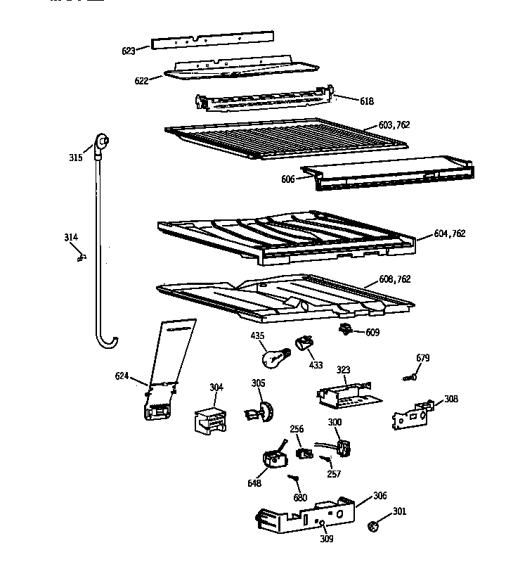 Compartment separator parts
