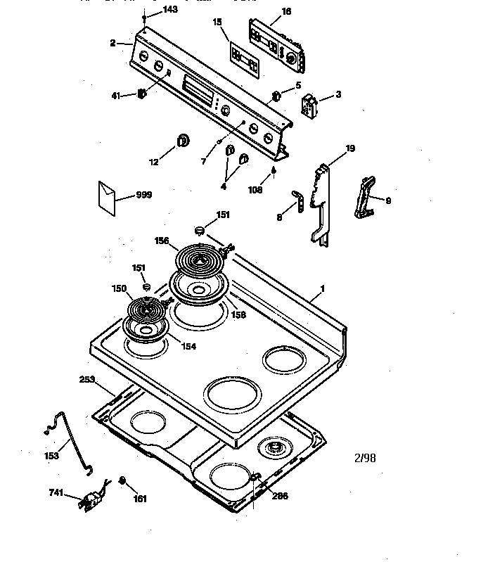 CONTROL PANEL & COOKTOP